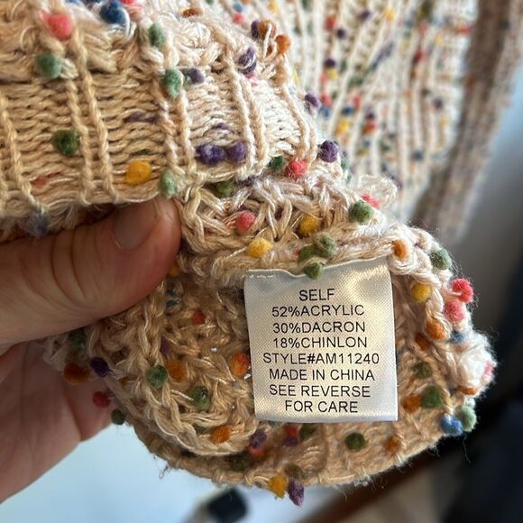 EXCELLENT CONDITION AMOLI MULTICOLOR CONFETTI KNOT TWIST SWEATER MEDIUM/LARGE - Picture 10 of 11